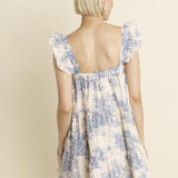 Bow & Bloom Toile Mini Dress