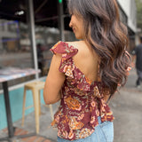 Floral Ruffle Radiance Top