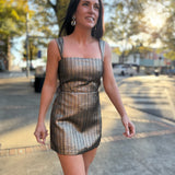 Golden Glam Party Jacquard Romper