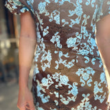 Empress Damask Mandarin Mini Dress
