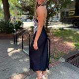 Citrine Midi Dress - Raven Combo