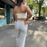 Charlotte High-Rise Wide-Leg with Raw Hem