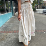 Sivan Cream Midi Skirt
