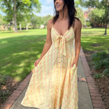 Via Midi Dress - Creamsicle Combo Eve