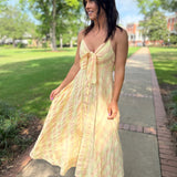 Via Midi Dress - Creamsicle Combo Eve