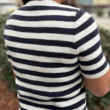 Daphne Striped Button Cardigan