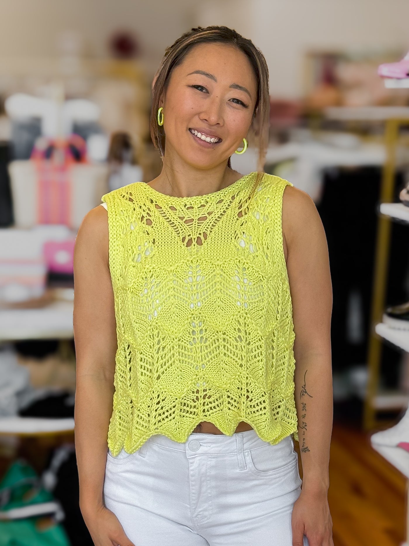 Key Lime Sweater Top