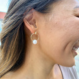 Golden Grace Pearl Studs