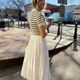 Nautical Elegance Midi Dress