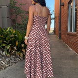 Sweetheart Stroll Printed Midi Dress