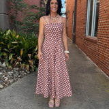 Sweetheart Stroll Printed Midi Dress