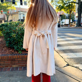 Beige Adley Belted Wrap Coat