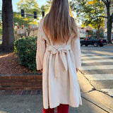 Beige Adley Belted Wrap Coat