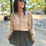 Sandstone Edge Bomber Jacket