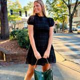 Madeline Plaid Smocked Bodice Mini Dress