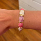 Blush Marble Resin Bangle Bracelet