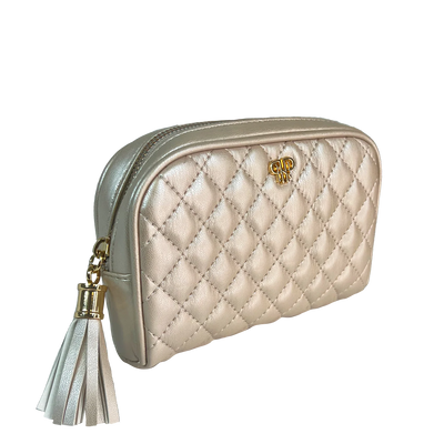 Small Makeup Case - Pearl Quilted