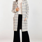 Ivory Multi Marlo Plaid Coat