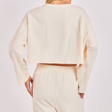 Ivory Relaxed Stay Crewneck Knit Top
