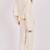 Ivory Relaxed Stay Crewneck Knit Top