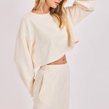 Ivory Relaxed Stay Crewneck Knit Top