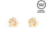 Blooming Pearl Flower Studs