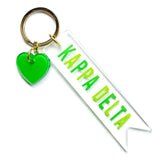 Sorority Acrylic Heart Keychain