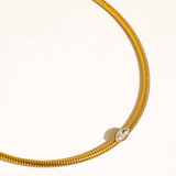 Lennox Marquise CZ Snake Chain Choker