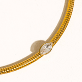Lennox Marquise CZ Snake Chain Choker