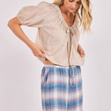 Light Taupe Day’s End Front Tie Blouse