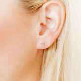 Screwback Stud Earrings - Clara Cross Gold Sparkle