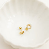 Screwback Stud Earrings - Lainey Gold