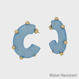 Sky Studded Acrylic Hoop Earrings