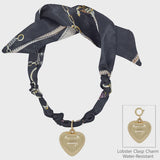 Midnight Heart Scarf Necklace