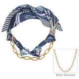 Midnight Chic Scarf & Chain Necklace