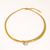 Maren Teardrop CZ Choker Necklace