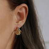 Marlowe Two-Tone Sculptural Knot Stud Earrings