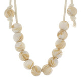 Ivory Ball on Cord Necklace