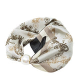 Carriage Pearl Magnet Scarf Necklace