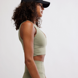 Never Better Crop Cami - Sage Stone