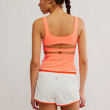 Never Better Long Tank - Neon Coral