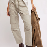 Moxie Low Slung Pull On Barrel Jeans