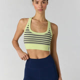 Go to Stripe Bra - Vapor Lime / Mars