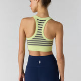 Go to Stripe Bra - Vapor Lime / Mars