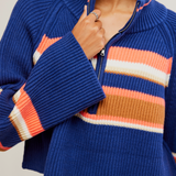 Striped Greta Half Zip