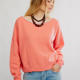 See Me Pullover - Coral Rimson Combo