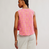 Towel Terry Top - Pink Combo