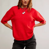 Margot Sweater Tee - Cherry Pop Melange