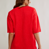 Margot Sweater Tee - Cherry Pop Melange