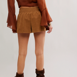 Paradise Found Suede Skort - Caramel Cafe